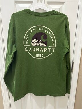 CARHARTT Built for the Elements long sleeve T shirt size Large green
